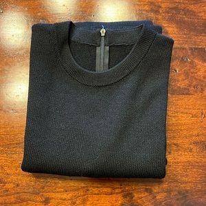 St John black a-line knit dress